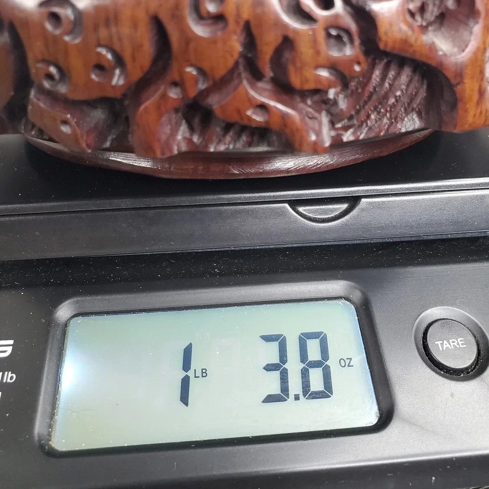 Detailed Craved‎ Safari Jungle Animals Dark Rosewood Thick Decorative Bowl 6.5